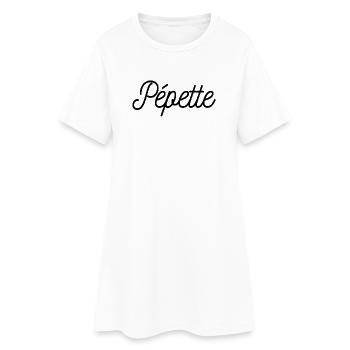 Pepette Spitzname Kleiner Name Humor Geschenkidee - Frauen T-Shirt-Kleid - Weiß - Vorne