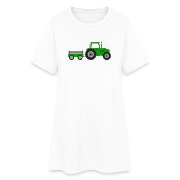 Ferme à tracteurs - Robe T-shirt Femme - blanc - Devant