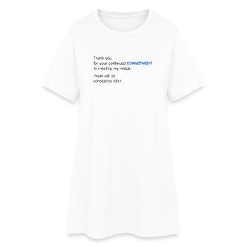 Évaluation de la performance du bébé - Engagement - Robe T-shirt Femme - blanc - Devant