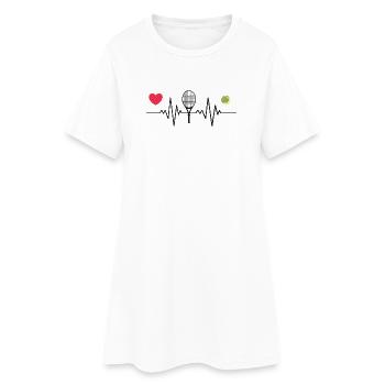 Le tennis est mon battement de cœur - Robe T-shirt Femme - blanc - Devant