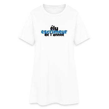Design élu escrimeur de l'année bleu et noir - Robe T-shirt Femme - blanc - Devant