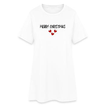 NOËL. JOYEUX NOËL. MERRY CHRISTMAS. NOUVEL AN - Robe T-shirt Femme - blanc - Devant