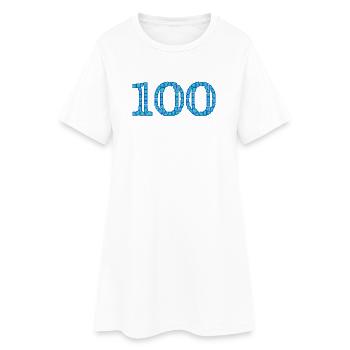 ANNIVERSAIRE. HAPPY BIRTHDAY. JOYEUX ANNIVERSAIRE. - Robe T-shirt Femme - blanc - Devant
