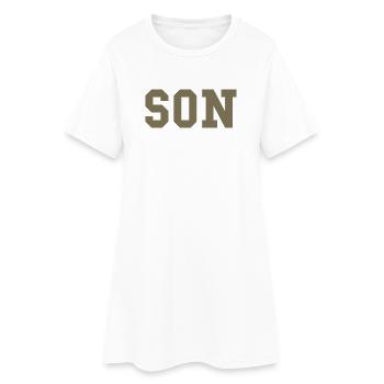 SON – College Style Statement - Women’s T-Shirt Dress - white - Front