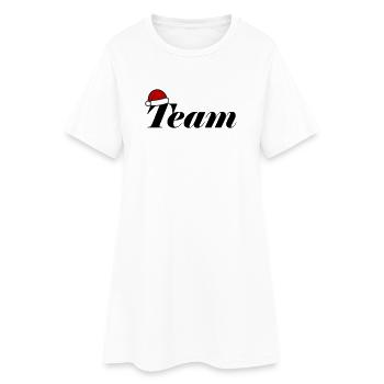 Équipe Chapeau de Noël - Robe T-shirt Femme - blanc - Devant