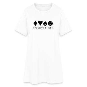 Noir comme les pieds – Skat Humor Shirt - Robe T-shirt Femme - blanc - Devant