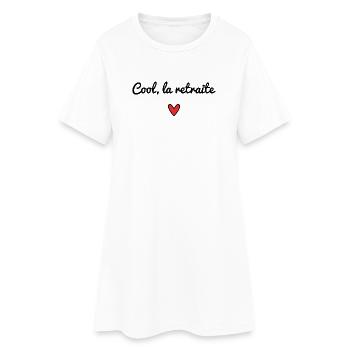 RETRAITE. RETRAITE. RETRAITEE. RETRAITE - Robe T-shirt Femme - blanc - Devant