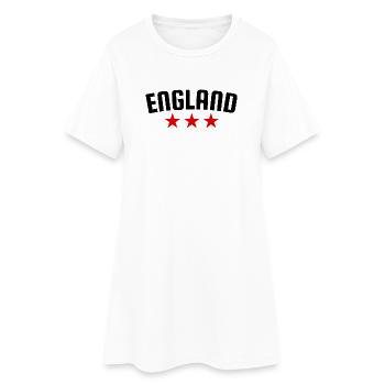 Angleterre 3 étoiles Design - Robe T-shirt Femme - blanc - Devant