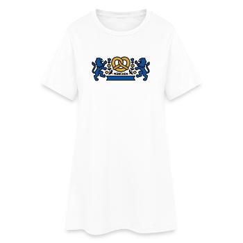 München Wappen Bayern Löwen Brezel Biergarten - Frauen T-Shirt-Kleid - Weiß - Vorne