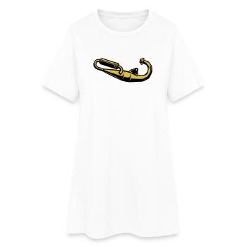 Mobylette d’échappement Tournevis Motocyclette deux temps - Robe T-shirt Femme - blanc - Devant