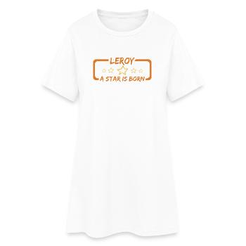 Leroy en cadeau - Robe T-shirt Femme - blanc - Devant