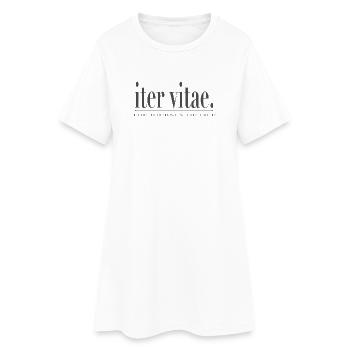 Journey of Life - Frauen T-Shirt-Kleid - Weiß - Vorne