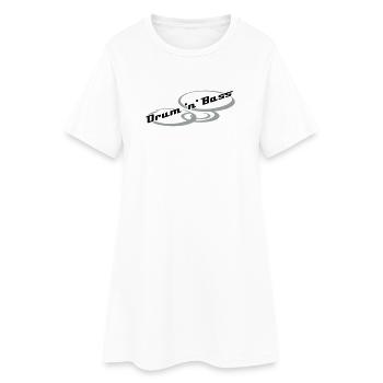 Drum 'n' Bass Design - Frauen T-Shirt-Kleid - Weiß - Vorne