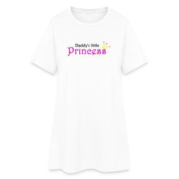 Daddy's Little Princess Rosa - Frauen T-Shirt-Kleid - Weiß - Vorne