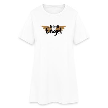 Engel Teilzeitengel Flügel Held Heldin Geschenk - Frauen T-Shirt-Kleid - Weiß - Vorne