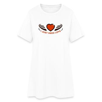 J’ai juste besoin d’amour - Robe T-shirt Femme - blanc - Devant