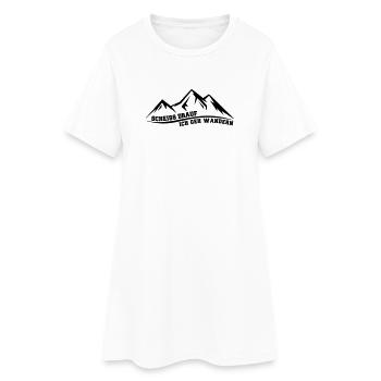 Scheiss drauf ich geh wandern lustiger Spruch - Frauen T-Shirt-Kleid - Weiß - Vorne