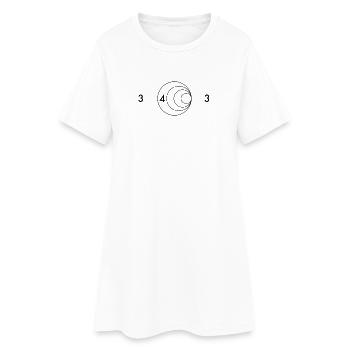 Geschwindigkeit des Klangs Science T-Shirt - Frauen T-Shirt-Kleid - Weiß - Vorne