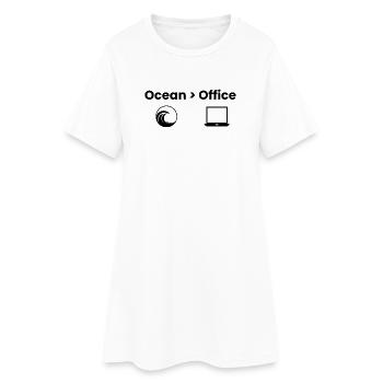 Chemise Ocean > Office Adventure - Robe T-shirt Femme - blanc - Devant
