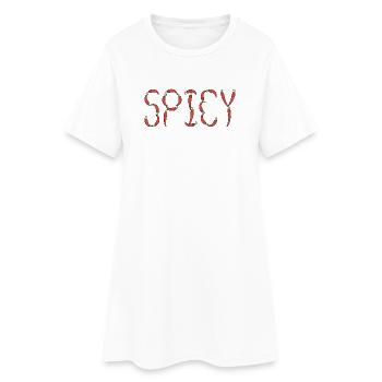 Chili épicé - Robe T-shirt Femme - blanc - Devant