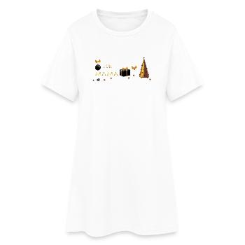 Cadeau de Noël pour maman - Robe T-shirt Femme - blanc - Devant