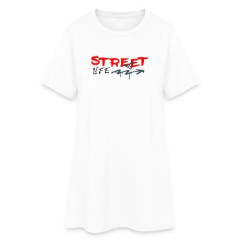 Vie de rue Graffiti - Robe T-shirt Femme - blanc - Devant