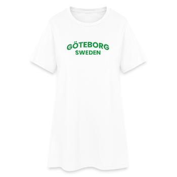Göteborg, Suède, en police verte - Robe T-shirt Femme - blanc - Devant