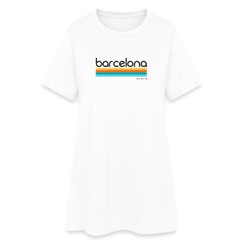 Barcelona - Spain - Spanien - Espana - Frauen T-Shirt-Kleid - Weiß - Vorne