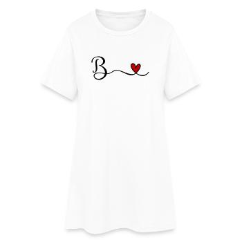 b - Women’s T-Shirt Dress - white - Front