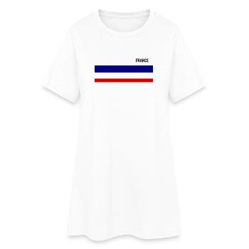Lignes Minimalistes Modernes - Robe T-shirt Femme - blanc - Devant