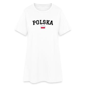 Drapeau polonais Noir - Robe T-shirt Femme - blanc - Devant