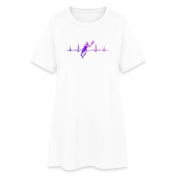 Idée cadeau pour un tennis avec tennis - Robe T-shirt Femme - blanc - Devant
