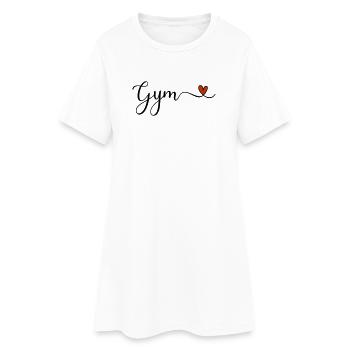 Gym - Lettrage fitness avec le cœur - Robe T-shirt Femme - blanc - Devant