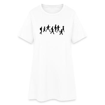 Walking Team Abenteuer - Frauen T-Shirt-Kleid - Weiß - Vorne
