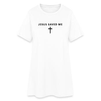Jésus m’a sauvé – Foi minimaliste - Robe T-shirt Femme - blanc - Devant