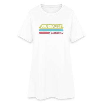 Journaliste dicté - Robe T-shirt Femme - blanc - Devant