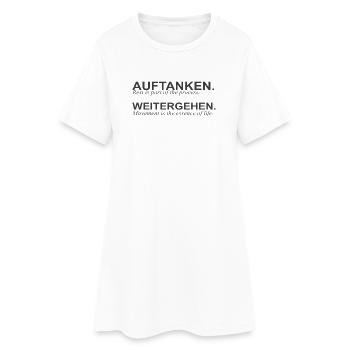 Auftanken & Weitergehen - Repos & Progrès - Robe T-shirt Femme - blanc - Devant