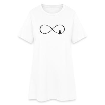Cadeau d’amour pour chat du signe infini - Robe T-shirt Femme - blanc - Devant