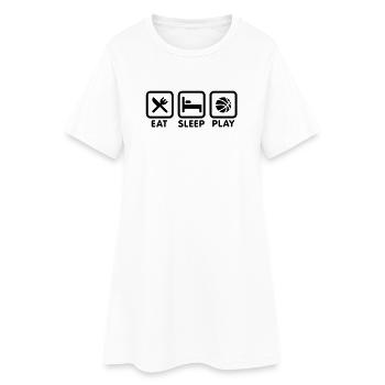 Eat Sleep Play Basketball - Frauen T-Shirt-Kleid - Weiß - Vorne