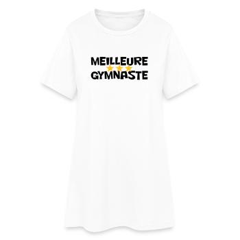 Beste Turnerin - Frauen T-Shirt-Kleid - Weiß - Vorne