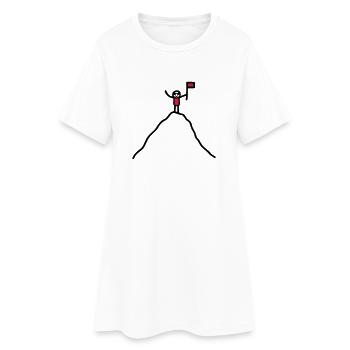 Auf dem Berg - V2 - Frauen T-Shirt-Kleid - Weiß - Vorne