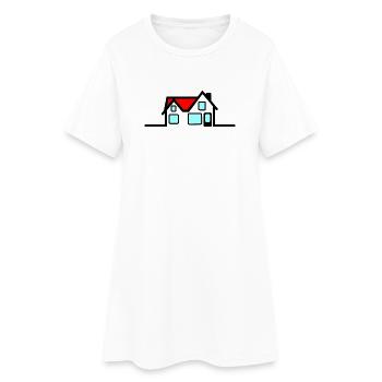 Maison - Robe T-shirt Femme - blanc - Devant