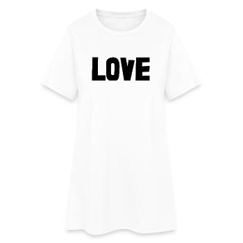 VALENTINSTAG. Junggesellinnenabschied. ICH LIEBE DICH. ICH LIEBE DICH. LIEBE - Frauen T-Shirt-Kleid - Weiß - Vorne