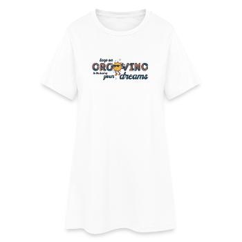 Keep On Grooving 70th Retro Music Saying - Women’s T-Shirt Dress - white - Front