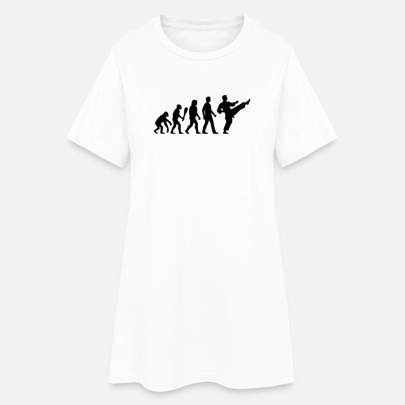 Karaté Évolution - Robe T-shirt Femme - blanc