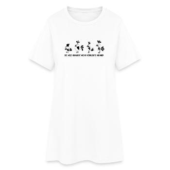 Dicton de poulets - Robe T-shirt Femme - blanc - Devant