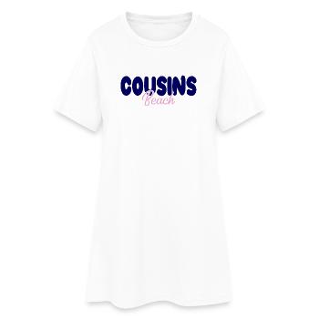 Cousins Beach – Bold & Soft - Women’s T-Shirt Dress - white - Front