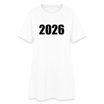 2026 - Robe T-shirt Femme - blanc - Devant