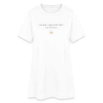 Menschen, die das Leben wärmer machen - Frauen T-Shirt-Kleid - Weiß - Vorne