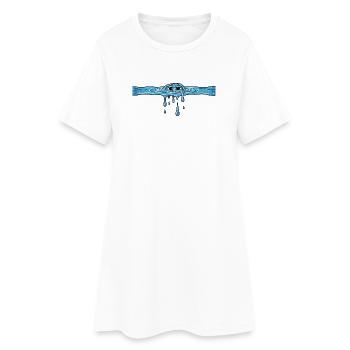Mer d’eau - Robe T-shirt Femme - blanc - Devant